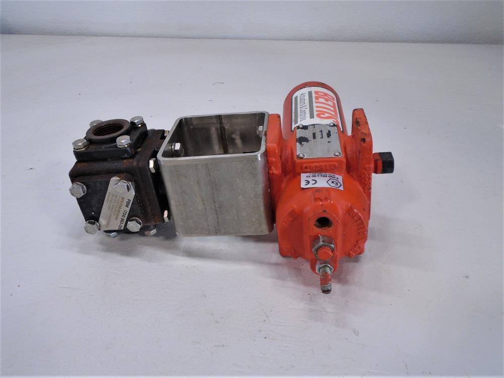 Bettis PBM 1" NPT 3-Way Carbon Steel Actuated Ball Valve CBA315